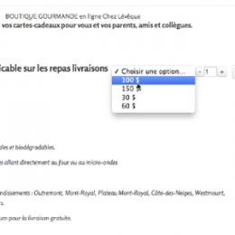 Prise de commande en ligne périodique